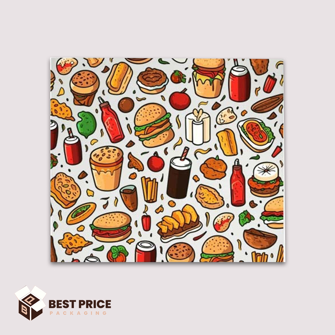 custom printed 8x5 burger paper